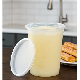 Embalagem em Plástico PP com Tampa Transparente “Deli Range” 960ml (240 Uds)