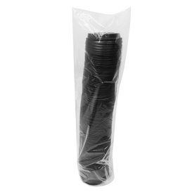 Tampa Perfurada para Copo Preta Ø6,2cm (100 Uds)