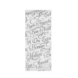 Saqueta de Talheres com Guardanapo "Bom apetite" 11x25cm (800 Uds)