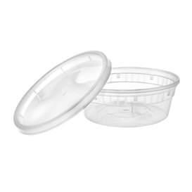 Embalagem em Plástico PP com Tampa Transparente “Deli Range” 240ml (40 Uds)