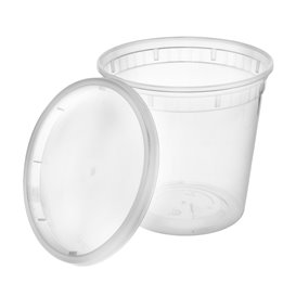 Embalagem em Plástico PP com Tampa Transparente “Deli Range” 720ml (40 Uds)