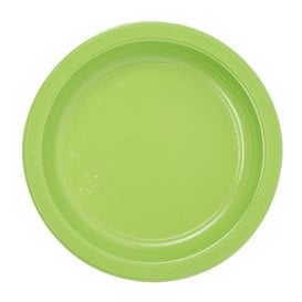 Prato Plástico PS Reutilizável Raso Verde Lima Ø165mm (450 Uds)