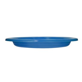 Prato Plastico PS Reutilizável Raso Azul Escuro Ø165mm (25 Uds)