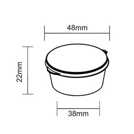 Embalagem para Molhos com Tampa Articulada Plastico PP 30ml (100 Uds)