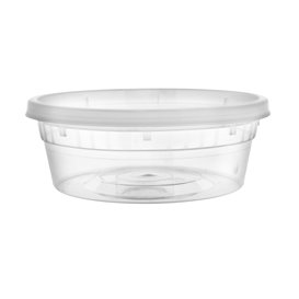 Embalagem Reutilizável em Plástico PP com Tampa Transparente "Deli Range" 250ml Ø12cm (40 Un)