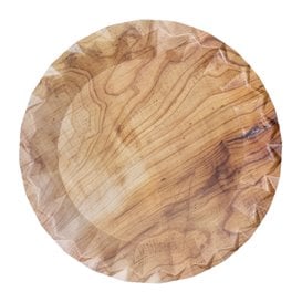 Prato de Cartão Desenho em Madeira "Bali" Ø18cm 290g/m² (50 Uds)