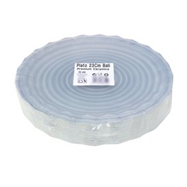 Prato de Cartão Desenho em Cerâmica "Bali" Ø23cm 345g/m² (50 Uds)