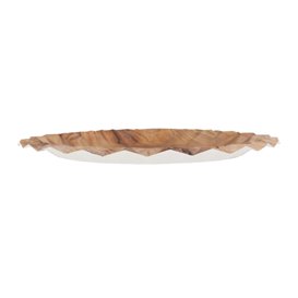 Prato de Cartão Desenho em Madeira "Bali" Ø23cm 345g/m² (50 Uds)