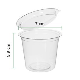 Copo Redonda Bisagra APET Transparente 125ml (405 Uds)
