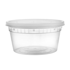 Embalagem em Plástico PP com Tampa Transparente “Deli Range” 370ml (240 Uds)