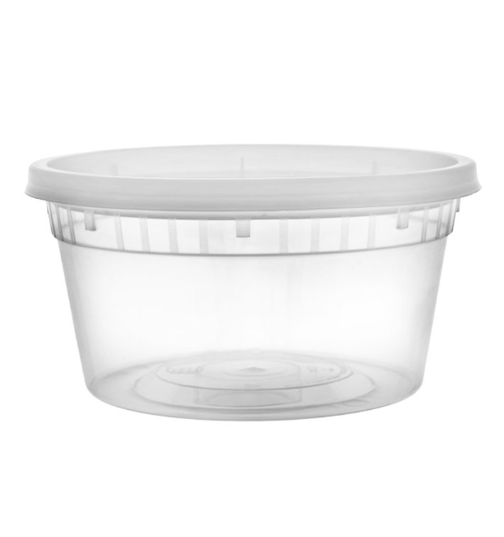 Embalagem em Plástico PP com Tampa Transparente “Deli Range” 370ml (40 Uds)