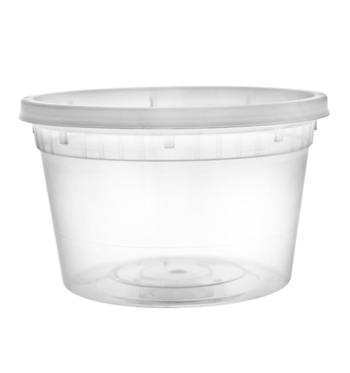 Embalagem em Plástico PP com Tampa Transparente “Deli Range” 460ml (40 Uds)