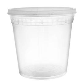 Embalagem em Plástico PP com Tampa Transparente “Deli Range” 710ml (240 Uds)