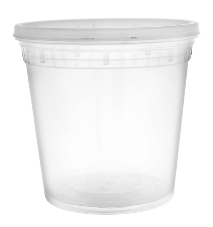 Embalagem em Plástico PP com Tampa Transparente “Deli Range” 710ml (240 Uds)