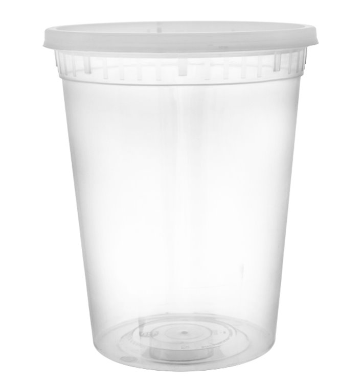 Embalagem em Plástico PP com Tampa Transparente “Deli Range” 920ml (240 Uds)