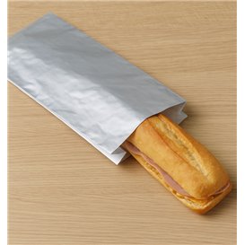 Saco de Papel para Sanduíche Antigordura Alumínio 31,5+5x10,3cm (200 Uds)
