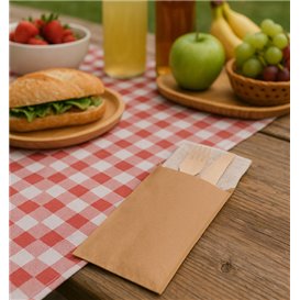 Saqueta de Talheres Kraft 9x24cm (1.000 Uds)