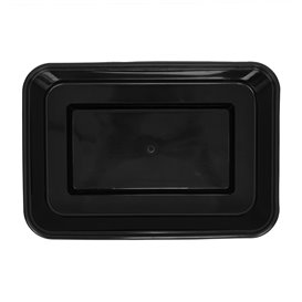 Embalagem Retangular PP Preto 500ml 17,6x12,4x4cm (50 Uds)