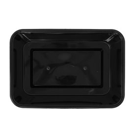 Embalagem Retangular PP Preto 750ml 17,6x12,4x6cm (500 Uds)