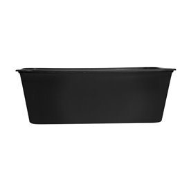 Embalagem Retangular PP Preto 750ml 17,6x12,4x6cm (500 Uds)