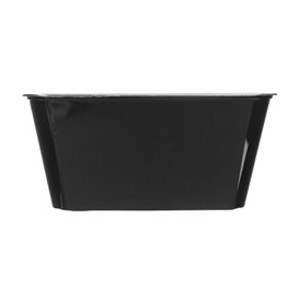 Embalagem Retangular PP Preto 1.000ml 17,6x12,4x7cm (500 Uds)