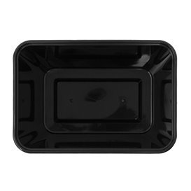 Embalagem Retangular PP Preto 1.000ml 17,6x12,4x7cm (500 Uds)