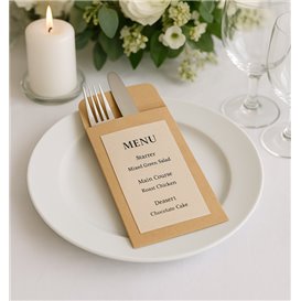 Saqueta de Talheres Kraft 11x24cm (1.000 Uds)