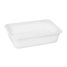 Embalagem Retangular PP Branca 500ml 17,4x11,6x3,5cm (25 Uds)