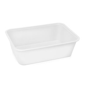 Embalagem Retangular PP Branca 750ml 17x11,5x6,4cm (25 Uds)