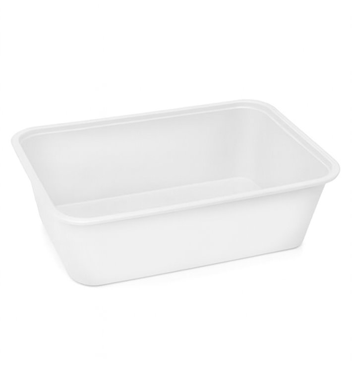 Embalagem Retangular PP Branca 750ml 17x11,5x6,4cm (25 Uds)