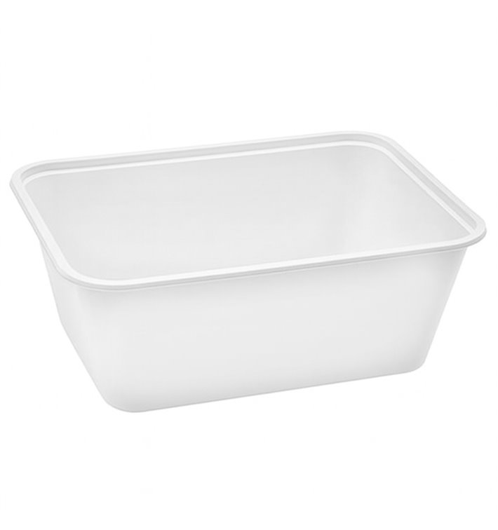 Embalagem Retangular PP Branca 1.000ml 17x11,5x8,2cm (500 Uds) Embalagem Retangular PP Branca 1.000ml 17x11,5x8,2cm (500 Uds)