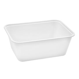 Embalagem Retangular PP Branca 1.000ml 17x11,5x8,2cm (25 Uds)