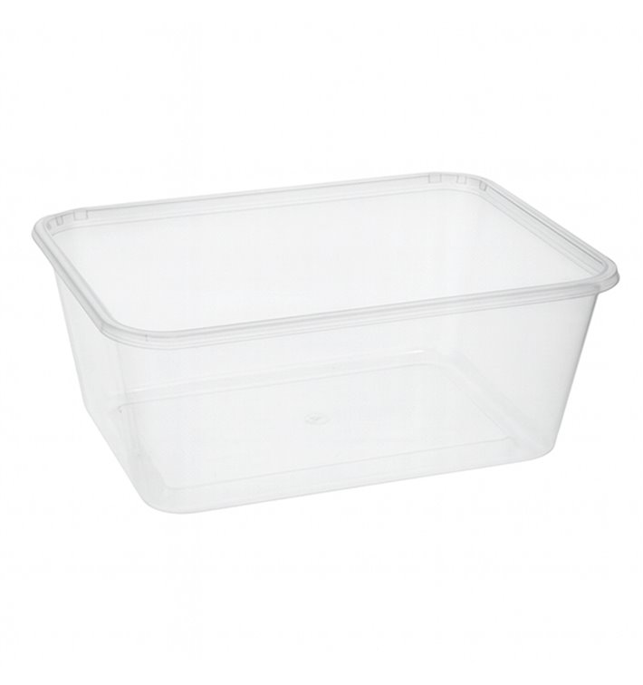 Embalagem Plastico Rectangular Transparente 1.000ml 17,4x11,5x8cm (500 Uds)