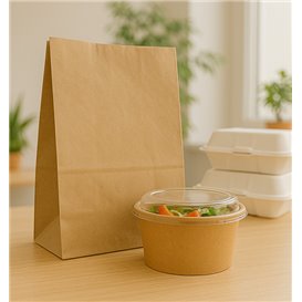 Saco de Papel Sem Asas Kraft 50g/m² 22+12x30cm (1.000 Uds)