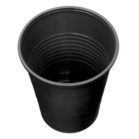 Copo de Plástico PS Preto 200 ml Ø7cm (25 Uds)