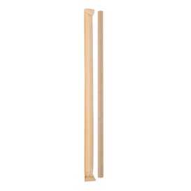 Palhinha Papel Reta Embalado Kraft Ø0,8x23 cm (6000 Uds)