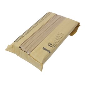 Palhinha Papel Reta Embalado Kraft Ø0,8x23 cm (100 Uds)