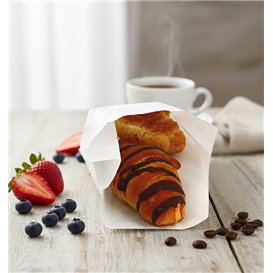 Saco de Papel Branco 12+6x20 cm (1.000 Uds)