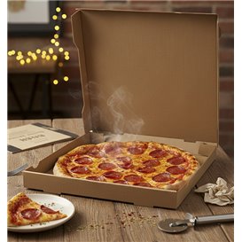 Caixa Cartão Pizza Kraft 40x40x4cm (100 Uds) Caixa Cartão Pizza Kraft 40x40x4cm (100 Uds)