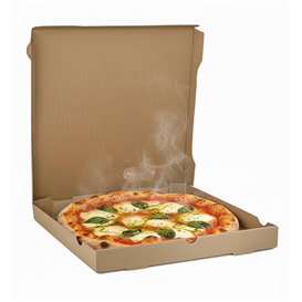 Caixa Cartão Pizza Kraft 40x40x4cm (100 Uds) Caixa Cartão Pizza Kraft 40x40x4cm (100 Uds)