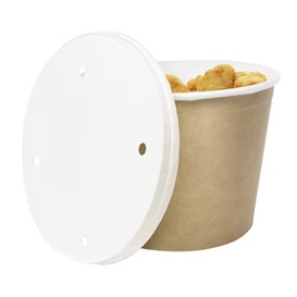 Balde de Cartao Kraft com Tampa 1750ml (150 Uds)