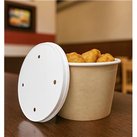 Balde de Cartao Kraft com Tampa 1750ml (25 Uds)