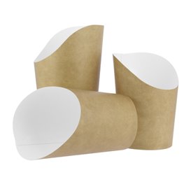 Copo Cartão Kraft para Fritos e Wraps Ø8,1x14cm (55 Uds)