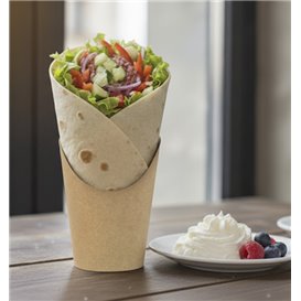 Copo Cartão Kraft para Fritos e Wraps Ø8,1x11,5cm (1.320 Uds)