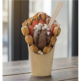 Copo Cartão Kraft para Fritos e Wraps Ø8,1x11,5cm (55 Uds)