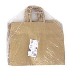 Saco Papel Kraft com Asas Torcidas 80 g/m² 32+16x26cm (25 Uds)