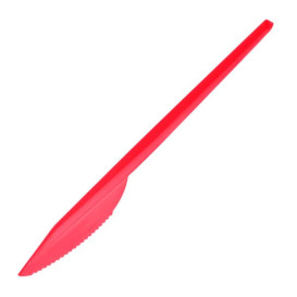 Faca de Plastico Vermelho PS 165 mm (15 Uds)