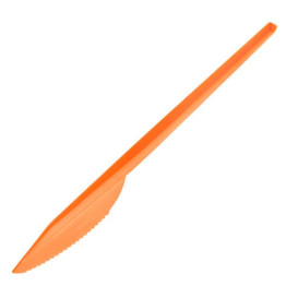 Faca de Plastico Grande Laranja PS 165 mm (15 Uds)