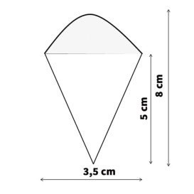 Cone de Folha de Pinho 80mm (50 Uds)