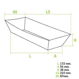 Barqueta Hot Dog Kraft 17x5,5x3,8cm (25 Unidades)